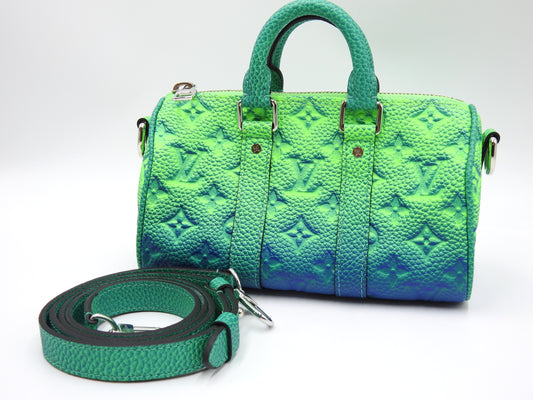 LOUIS VUITTON Keepall XS Shoulder Bag Monogram Illusion Green Blue M57961