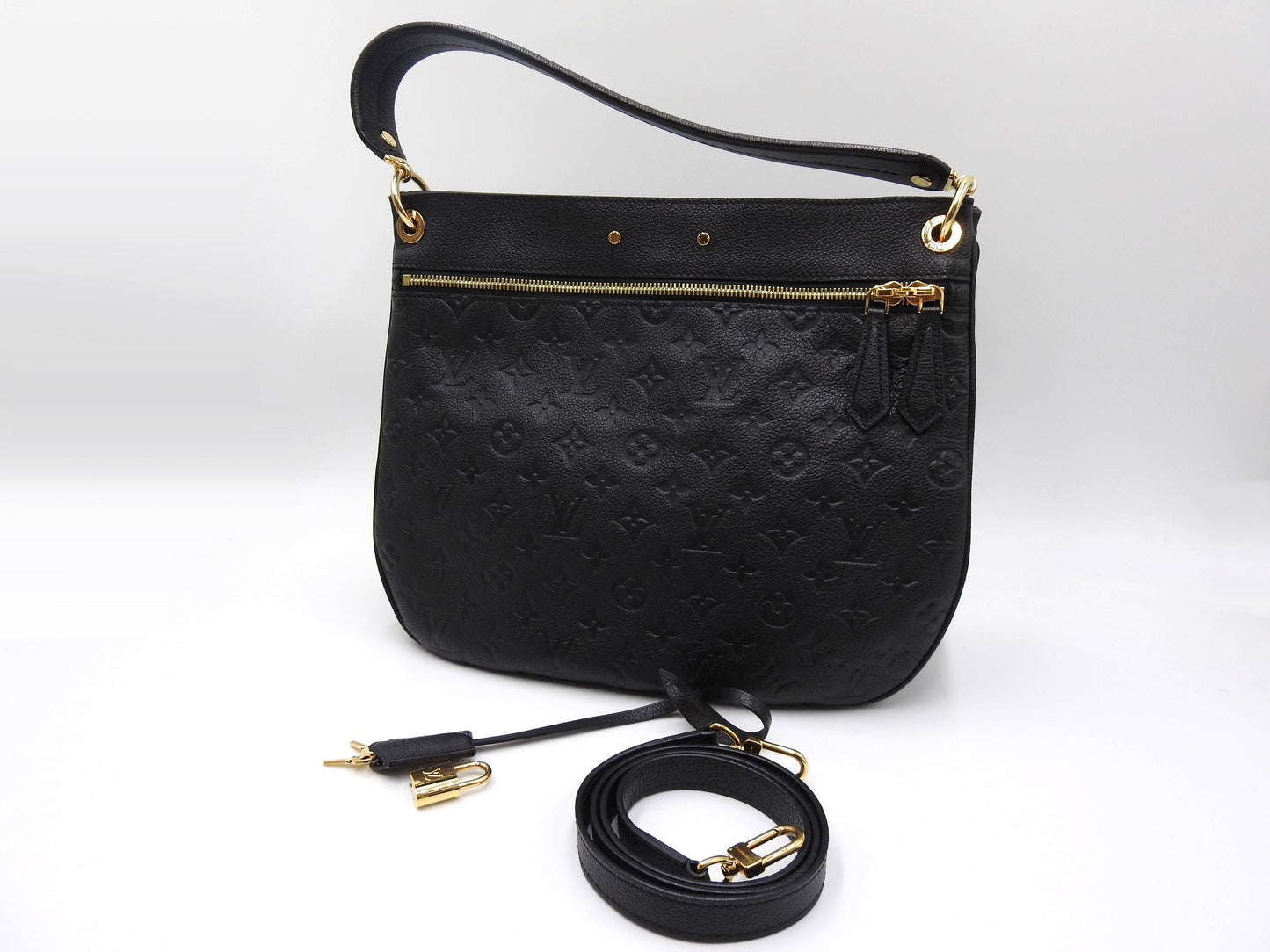 LOUIS VUITTON Spontini 2way Shoulder Bag Monogram Empreinte Black M42819