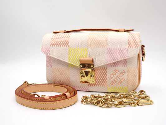 LOUIS VUITTON Damierlicious Pochette Metis EW Pastel Shoulder Bag N40749