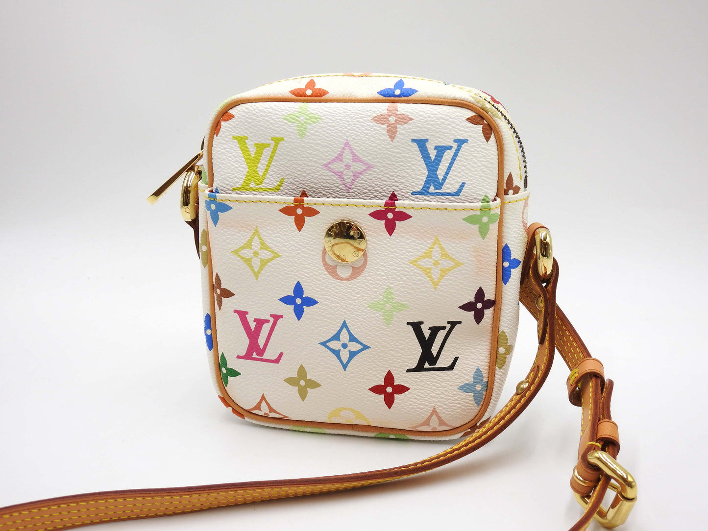 LOUIS VUITTON Monogram Multicolor Rift Shoulder Bag Bron White M40055