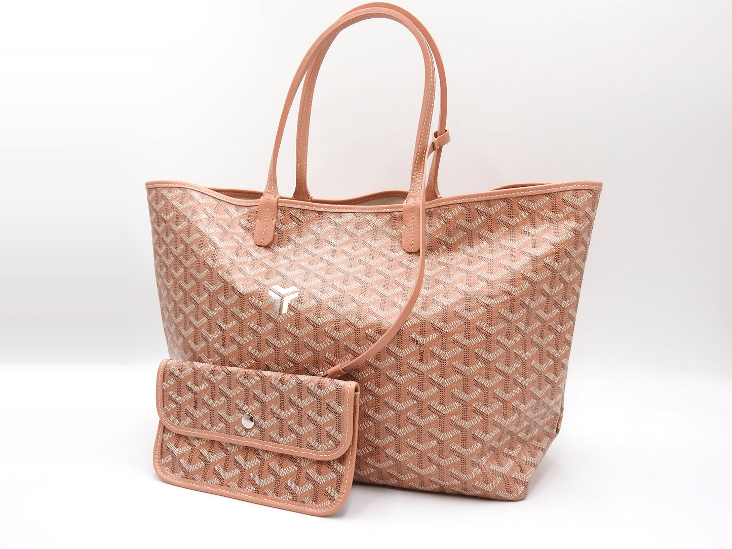 GOYARD Claire Voie Saint Louis PM Shoulder Tote Bag with Pouch Pink