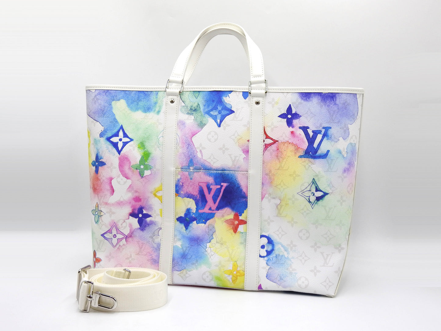 LOUIS VUITTON Monogram Watercolor Weekend Tote GM Shoulder Bag M45754