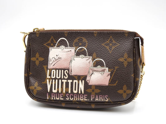 LOUIS VUITTON I Rue Scribe Paris Mini Pochette Accessories Pouch Monogram