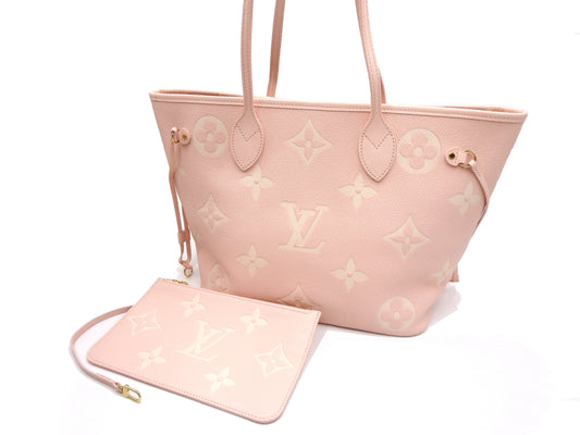 LOUIS VUITTON Monogram Empreinte Giant Neverfull MM Shoulder Bag M14210