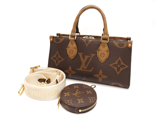 LOUIS VUITTON Monogram Giant Reverse OnTheGO East West Hand Bag M46653