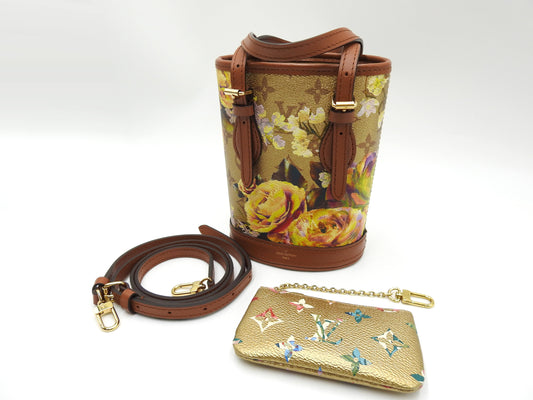 LOUIS VUITTON Nano Bucket Bag LV Garden Monogram Hand Shoulder Bag M81724