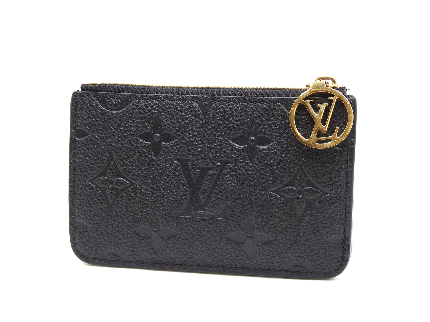 LOUIS VUITTON Monogram Empreinte Romy Card Case Holder Black M81883