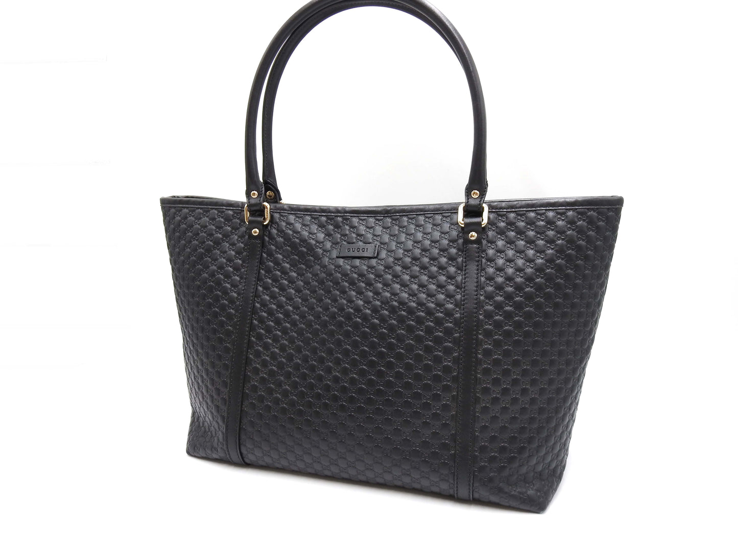 GUCCI Micro Guccissima Joy Shoulder Tote Bag Leather Black 449647 Outlet