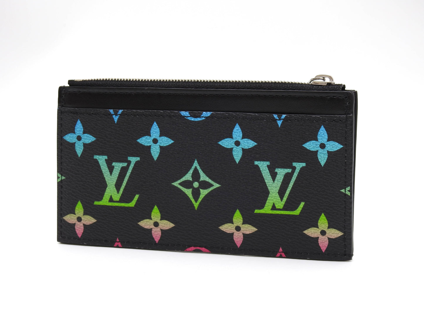 LOUIS VUITTON Monogram Gradient Zip Coin Purse Card Holder Black M14261