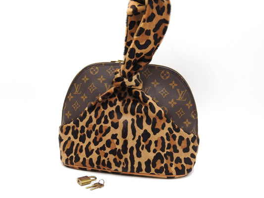 LOUIS VUITTON Alma Azzedine Alaia Monogram Leopard Shoulder Hand Bag M99032