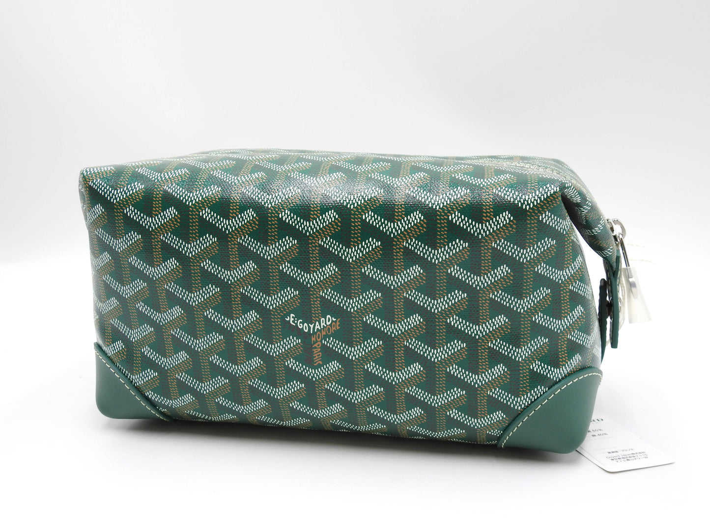 GOYARD AMA BOIENG 25 Toiletry Pouch Clutch Bag PVC Leather Green