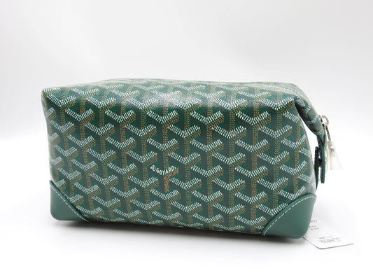 GOYARD AMA BOIENG 25 Toiletry Pouch Clutch Bag PVC Leather Green