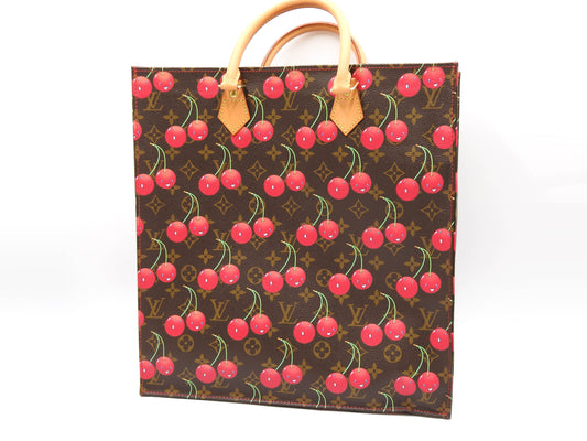 LOUIS VUITTON Monogram Cherry Sac Plat Tote Hand Bag Canvas M95010
