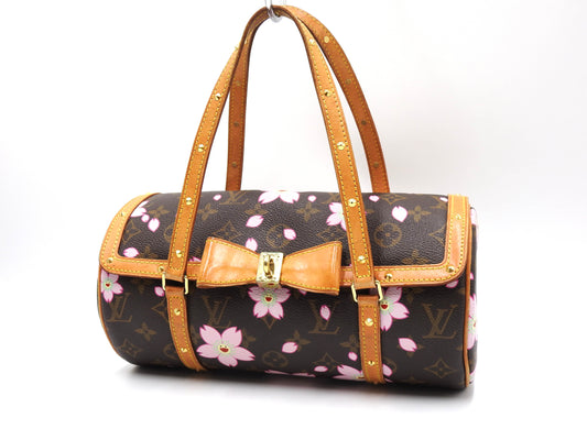 LOUIS VUITTON Papillon Shoulder Hand Bag Monogram Cherry Blossom M92009