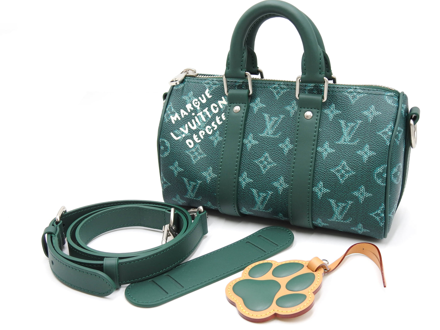 LOUIS VUITTON Monogram Heritage Keepall Bandouliere 25 2way Hand Bag M12684