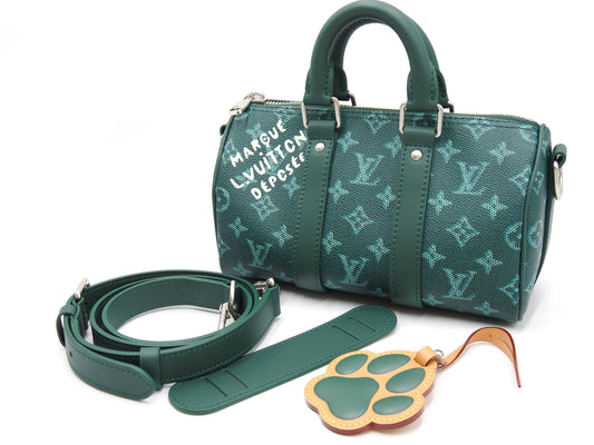 LOUIS VUITTON Monogram Heritage Keepall Bandouliere 25 2way Hand Bag M12684