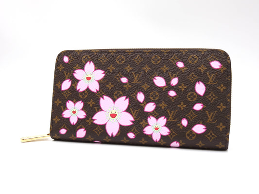 LOUIS VUITTON LV×TM Monogram Cherry Blossom Zippy Long Wallet M13433