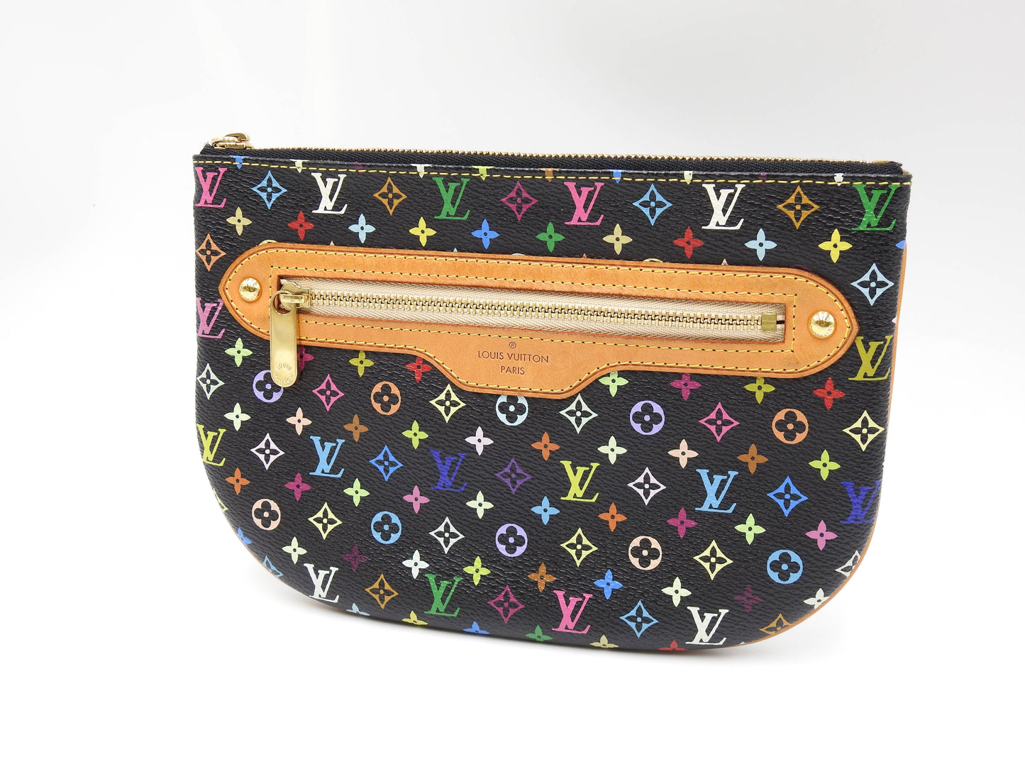 LOUIS VUITTON Pochette GM Pouch Monogram Multicolor Noir Black M60030