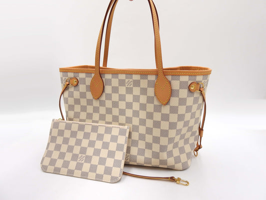 LOUIS VUITTON Damier Azur Neo Neverfull PM Shoulder Tote Bag M41362
