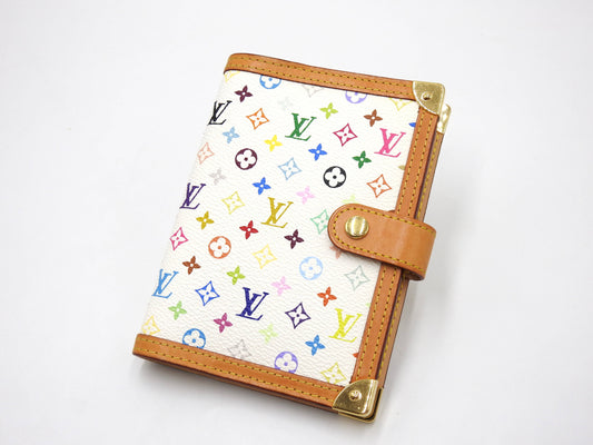 LOUIS VUITTON Monogram Multicolor Agenda PM Day Planner White R20896