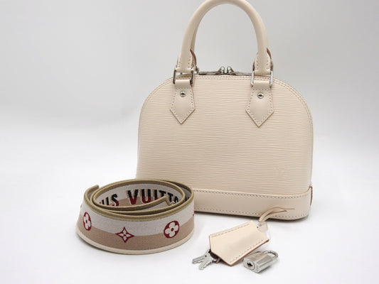 LOUIS VUITTON Epi Alma BB Hand Shoulder Bag Epi Leather M58706 Quartz Ivory