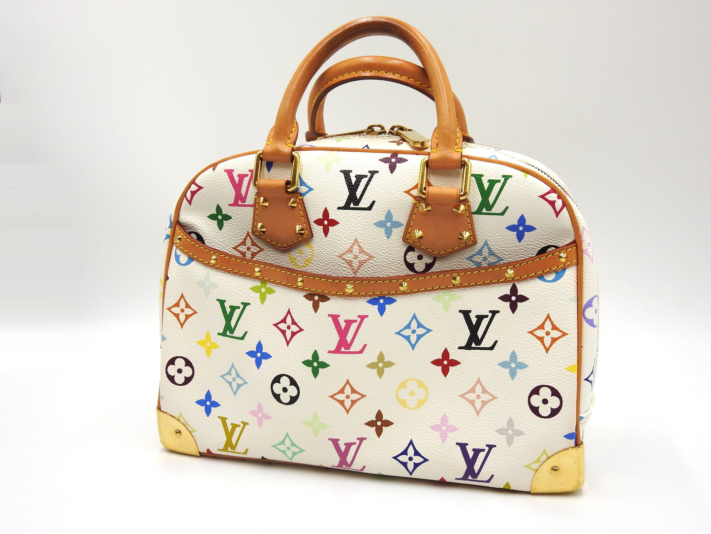 LOUIS VUITTON Trouville Hand Bag Multicolor Bron White M92663