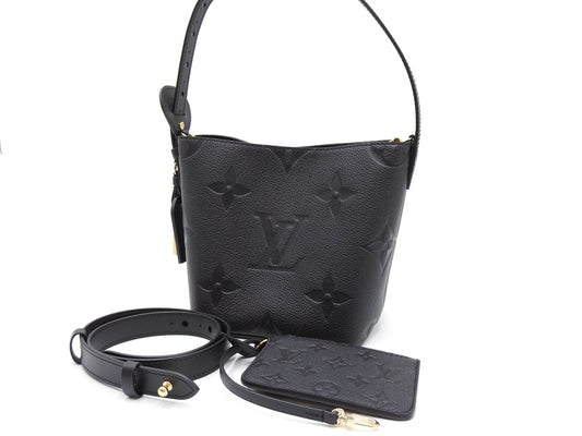 LOUIS VUITTON Monogram Empreinte All In BB Shoulder Hand Bag Black M13480