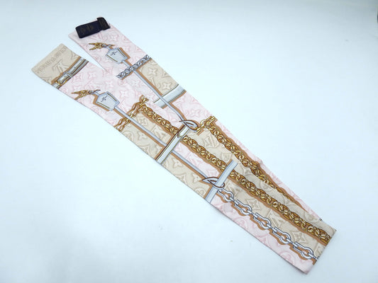 Louis Vuitton Bandeau Denigram Confidential 100% Silk Scarf Pink M78152