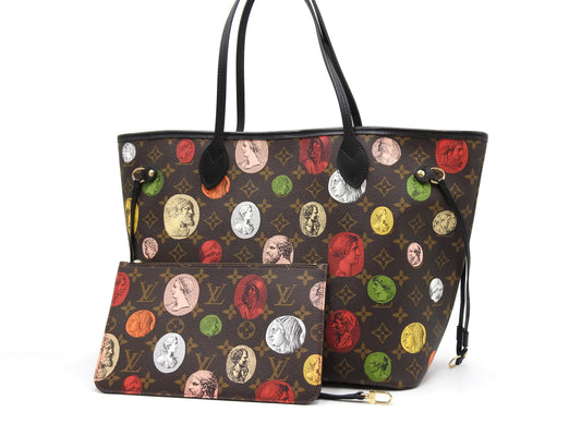 LOUIS VUITTON FORNASETTI Monogram Neverfull MM Shoulder Tote Bag M45923