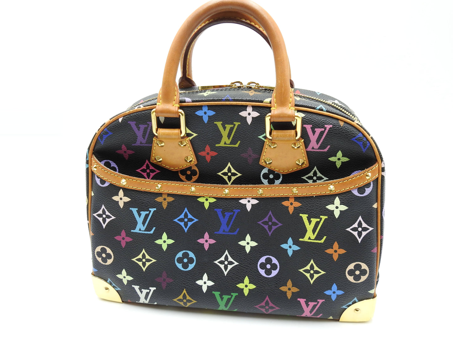LOUIS VUITTON Trouville Hand Bag Multicolor Noir Black M92662