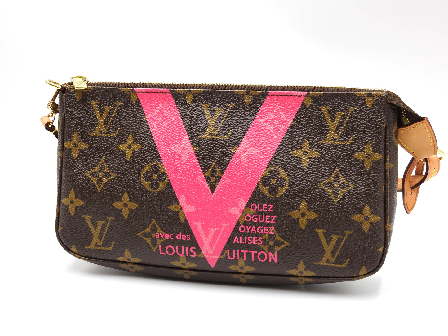LOUIS VUITTON Monogram V Line Pochette Accessories Pouch Grenade M41605