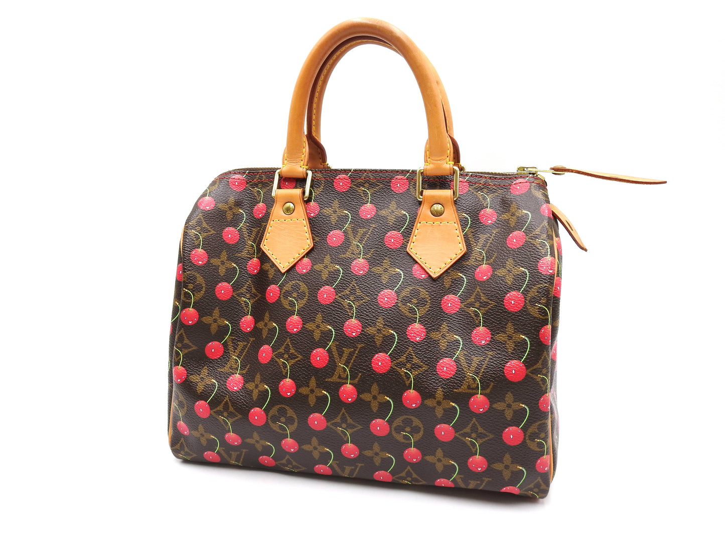 LOUIS VUITTON Monogram Cherry Speedy 25 Hand Bag Boston Bag Canvas M95009