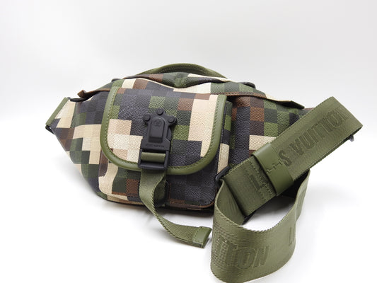 LOUIS VUITTON Damoflage Motion Bumbag Waist Belt Bag Green M24446