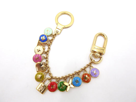 LOUIS VUITTON Porte Cles Chainne Pastille Bag Charm Key Holder GP M65380