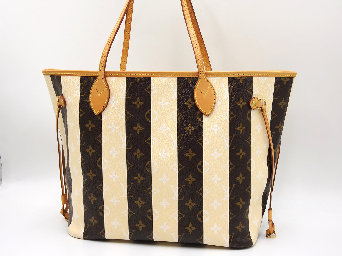 LOUIS VUITTON Monogram Rayures Neverfull MM Tote Shoulder Bag M40560