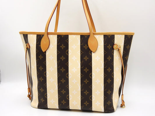 LOUIS VUITTON Monogram Rayures Neverfull MM Tote Shoulder Bag M40560