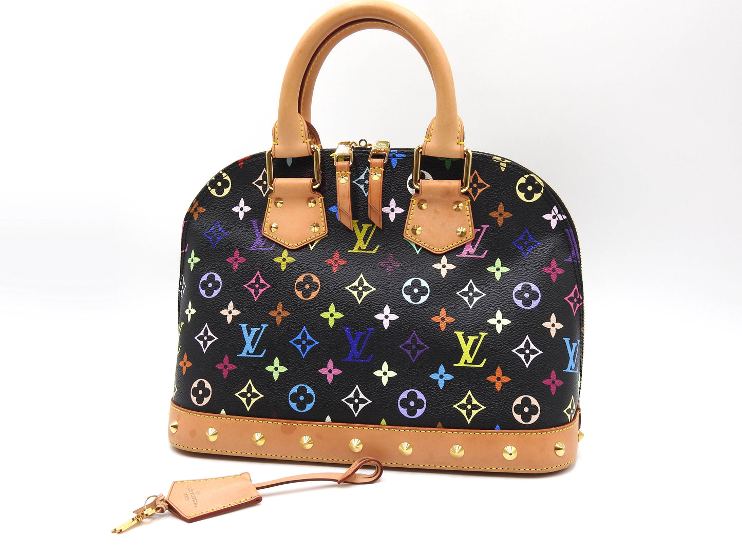 LOUIS VUITTON Alma PM Hand Bag Multicolor Noir Black M40444