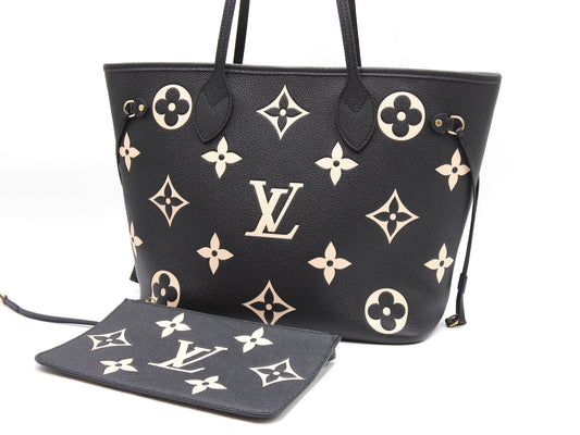 LOUIS VUITTON Monogram Empreinte Neverfull MM Tote Shoulder Bag M58907