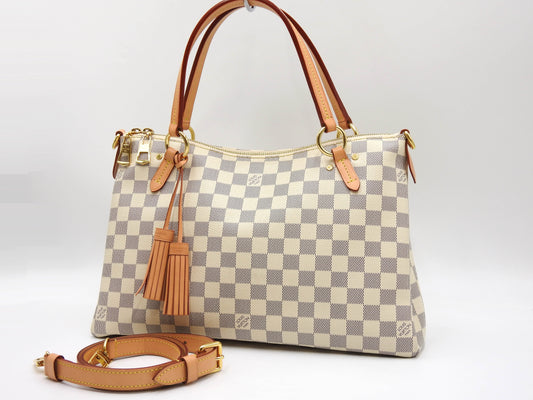 LOUIS VUITTON Lymington Tote Bag Shoulder Bag Damier Azur Tassel N40022