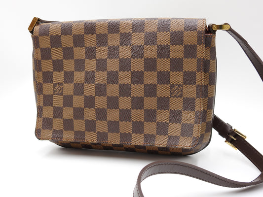LOUIS VUITTON Musette Tango Long Crossbody Shoulder Bag Damier Ebene N51301