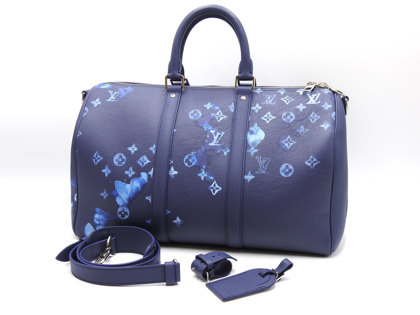 LOUIS VUITTON Monogram Watercolor Keepall 40 Bandouliere Boston Bag M57845