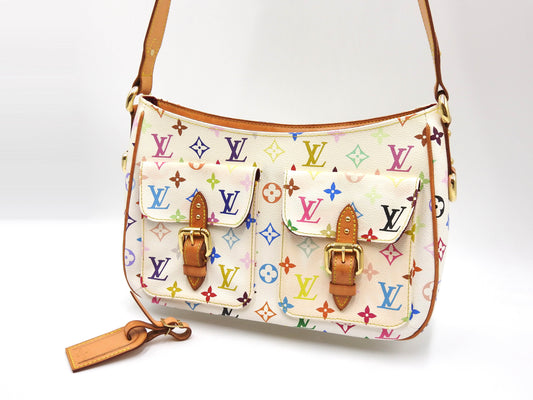 LOUIS VUITTON Lodge GM Shoulder Bag Monogram Multicolor White M40051