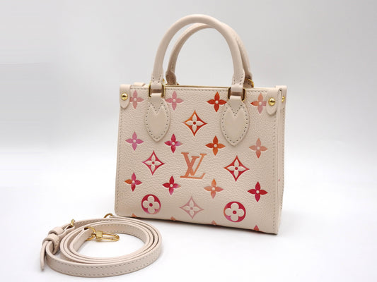 LOUIS VUITTON Monogram Empreinte Giant Onthego BB Shoulder Hand Bag M47115