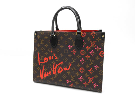 LOUIS VUITTON Fall In Love Monogram OnTheGO MM Shoulder Tote Bag M45888