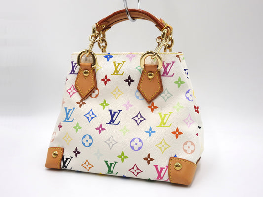 LOUIS VUITTON Audra Hand Bag Monogram Multicolor Bron White M40047