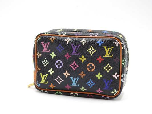 LOUIS VUITTON Monogram Multicolor Trousse Wapity Camera Case Black M58034