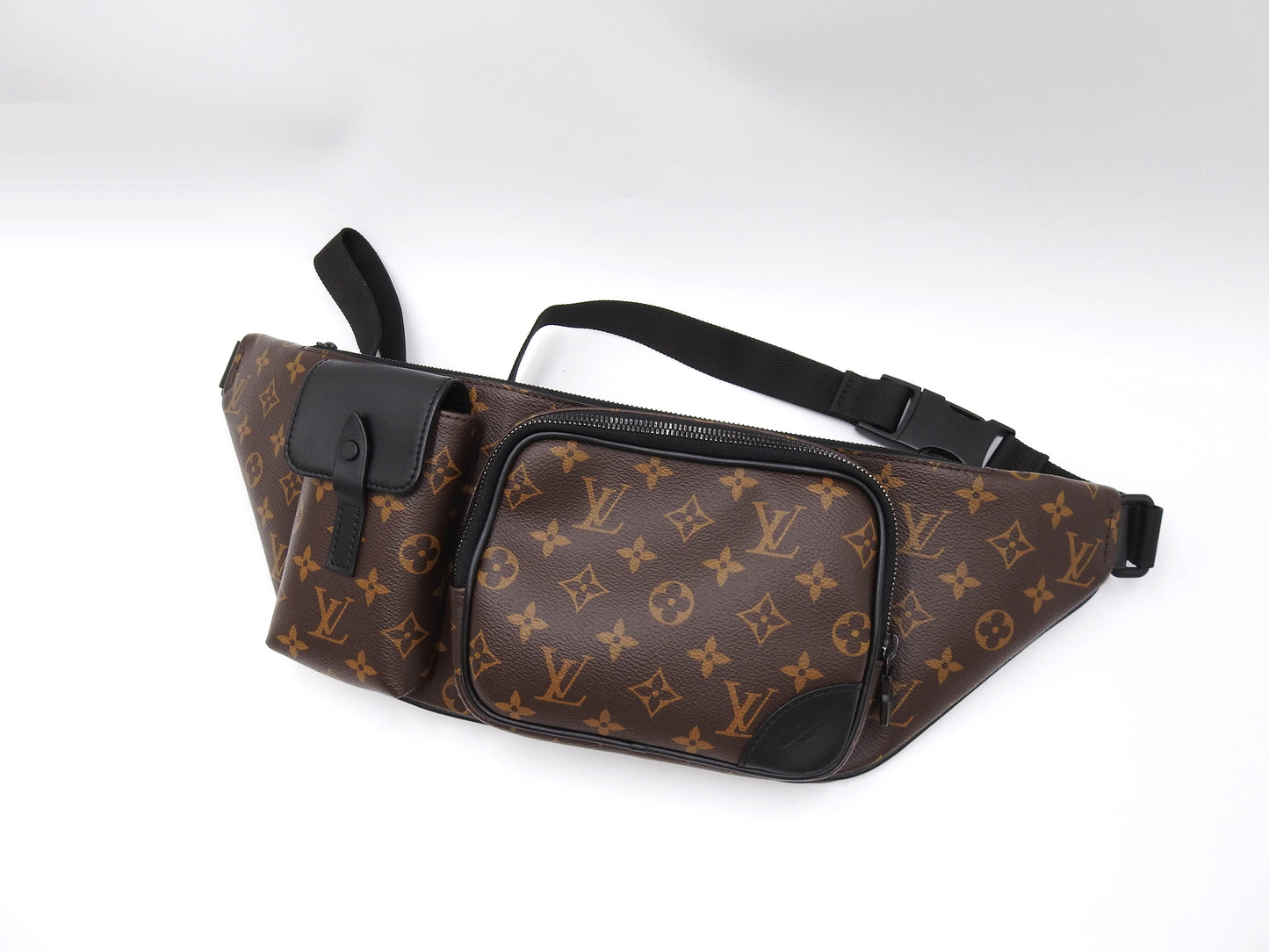 LOUIS VUITTON Monogram Macassar Christopher Bum Bag Waist Body Bag M45337