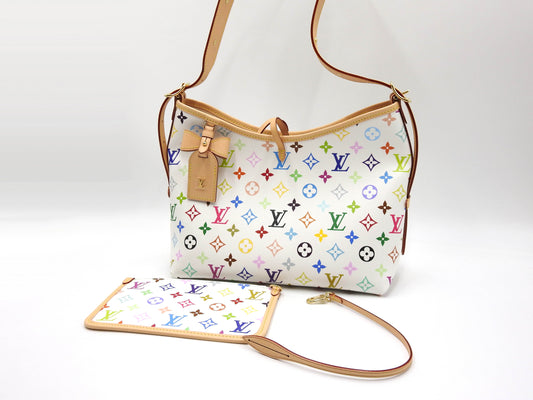 LOUIS VUITTON LV X TM Carry All NM PM Shoulder Bag Multicolor White M13661