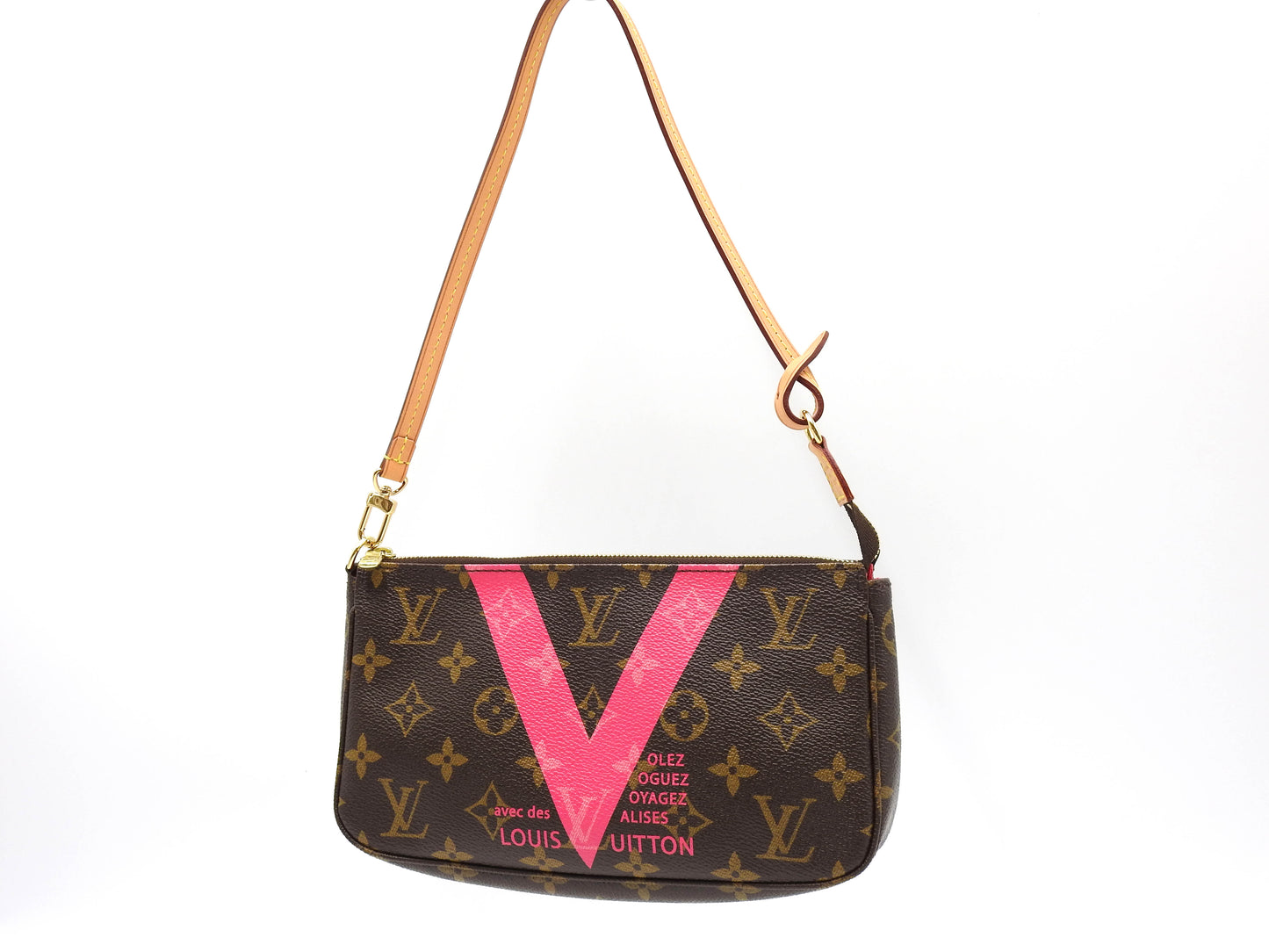LOUIS VUITTON Monogram V Line Pochette Accessories Pouch Grenade M41605