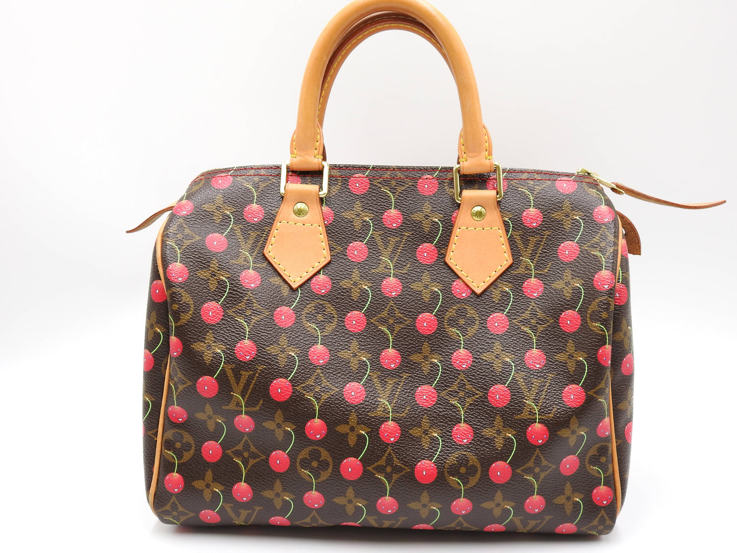 LOUIS VUITTON Monogram Cherry Speedy 25 Hand Bag Boston Bag Canvas M95009
